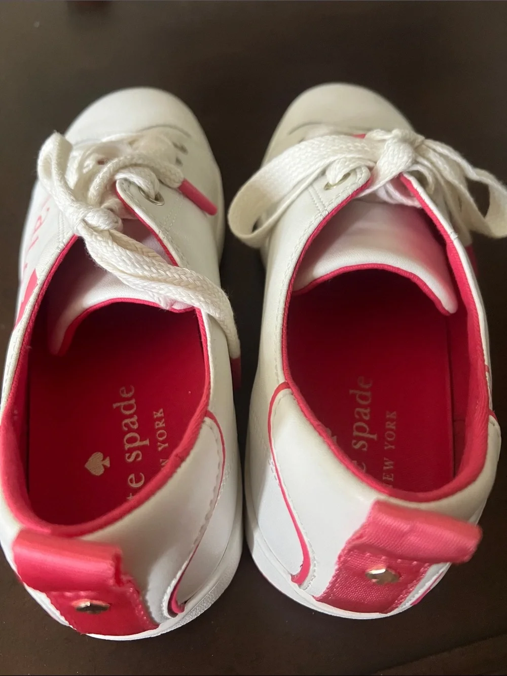 Kate Spade Nikki Sneaker in Optic White/Pink Peppercorn - size 8.5